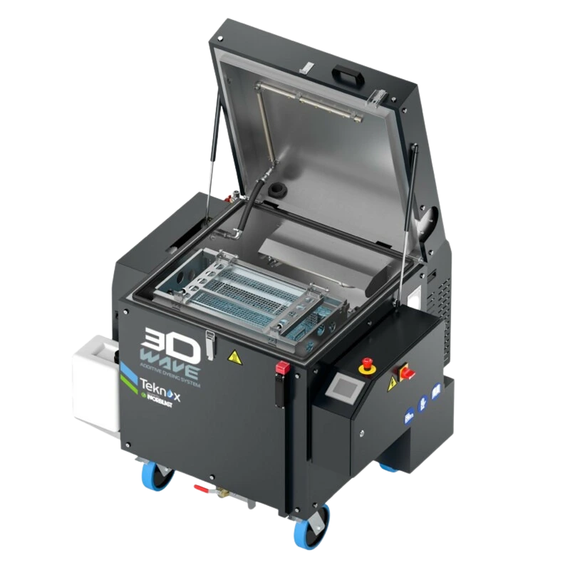 Teknox 3D WAVE automated dyeing system for 3D printed components