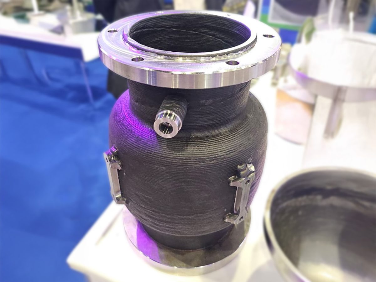 3D printed stainless steel sampling-valve body with a machined mounting flange